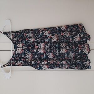 Banana Republic Blue White Pink Floral Halter Top Size Small Petite